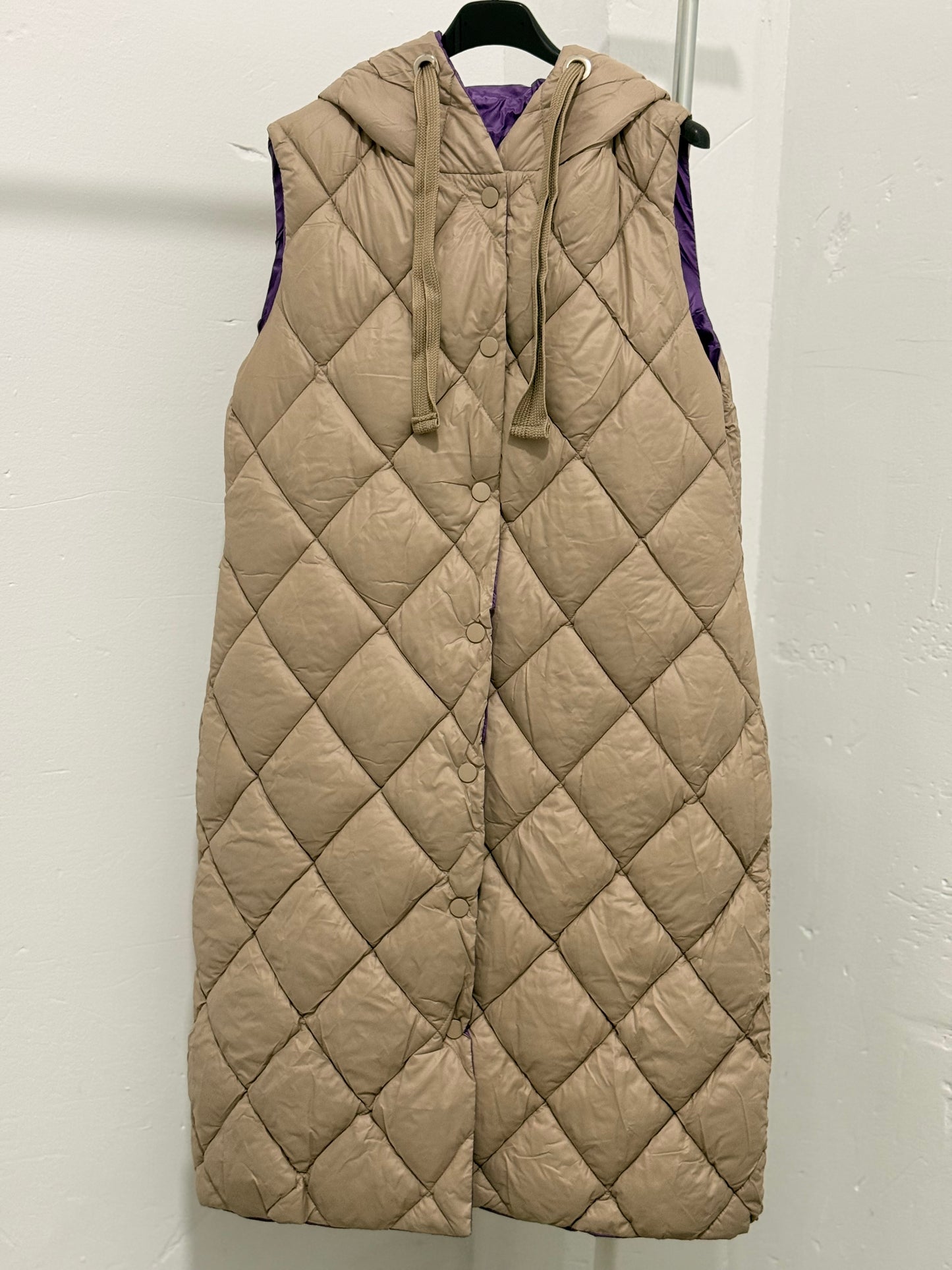 ABRIGO ACOLCHADO SIN MANGAS REVERSIBLE