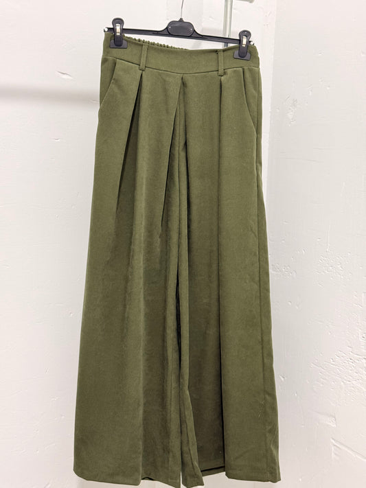 Pantalón palazzo micro pana