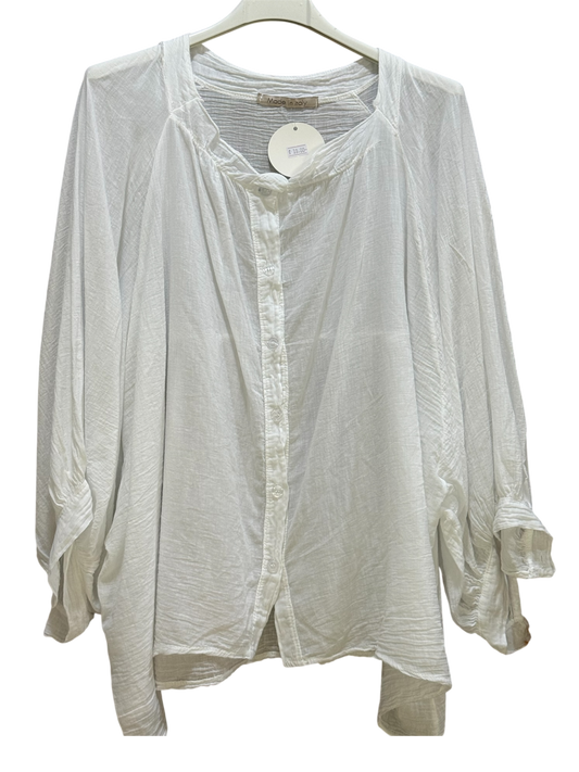 Blusa Oversize de Hilo de Algodón – Talla Única (36-42) - La Pampa Triana