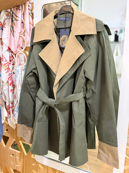 Gabardina 3/4 Bicolor para Mujer Talla Única - La Pampa Triana