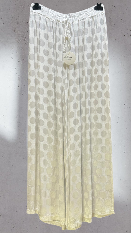 Pantalón satén blanco