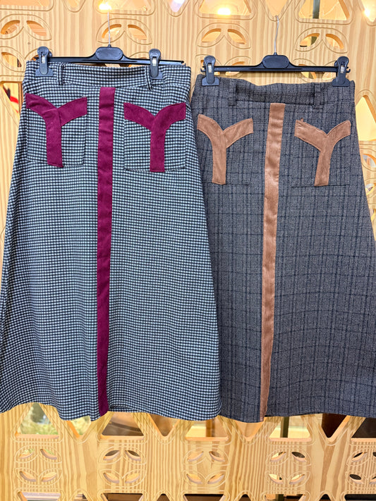 FALDA PAÑO BOLSILLOS