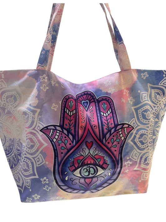 Bolsa de Playa Mano de Fátima – Grande, resistente y con cremallera - La Pampa Triana