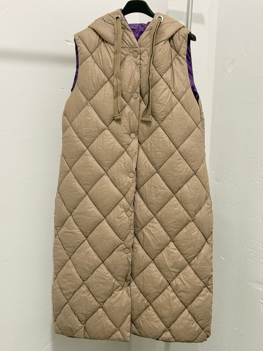 ABRIGO ACOLCHADO SIN MANGAS REVERSIBLE