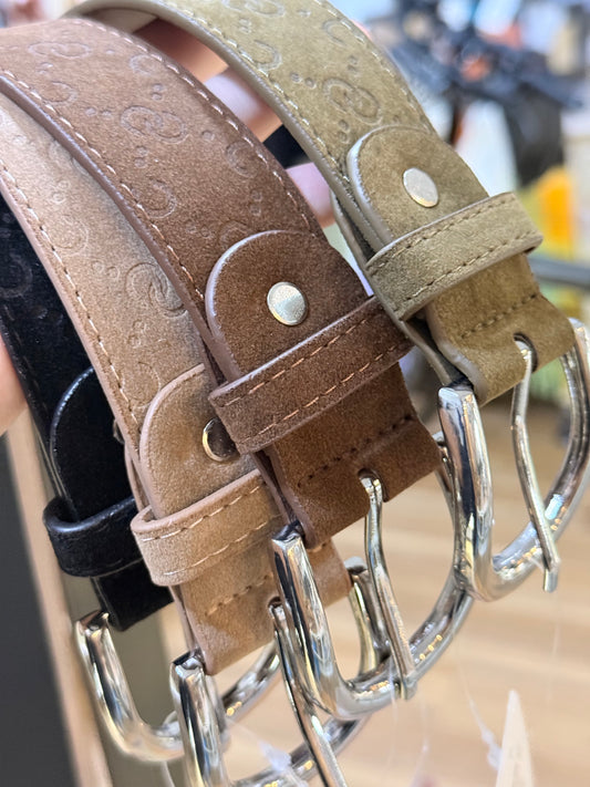 CINTURÓN HEBILLA PLATEADA - La Pampa Triana