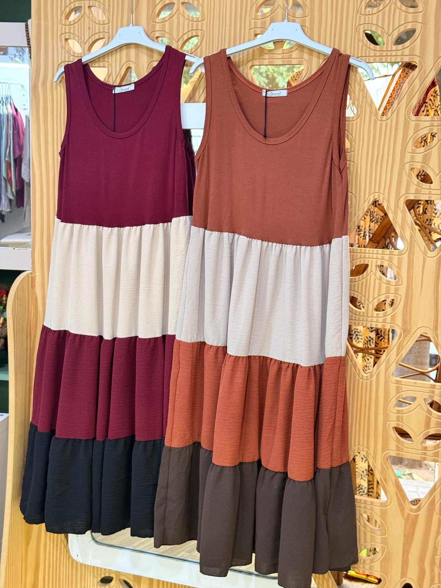 VESTIDO TRICOLOR