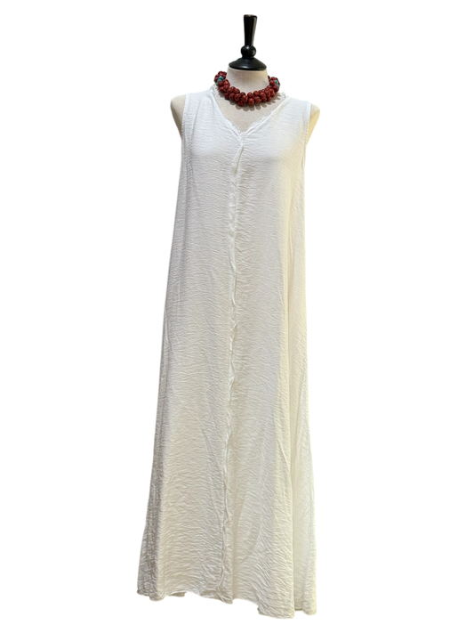 Vestido de Hilo Liso – Largo, elegante y fresco, talla única hasta 42 - La Pampa Triana