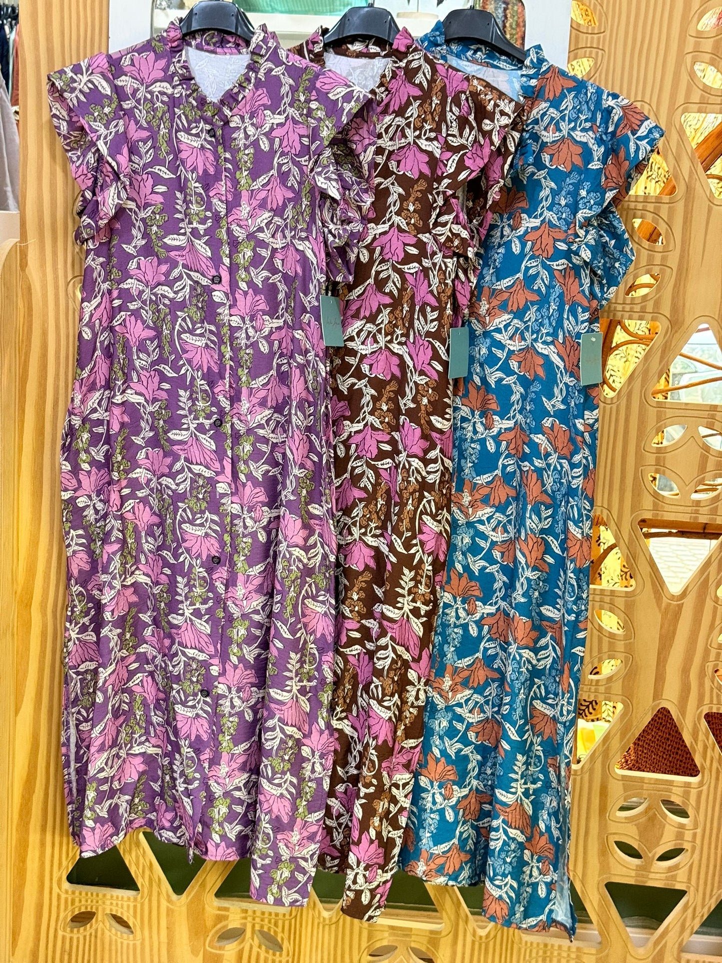 VESTIDO FLORES CAMISERO