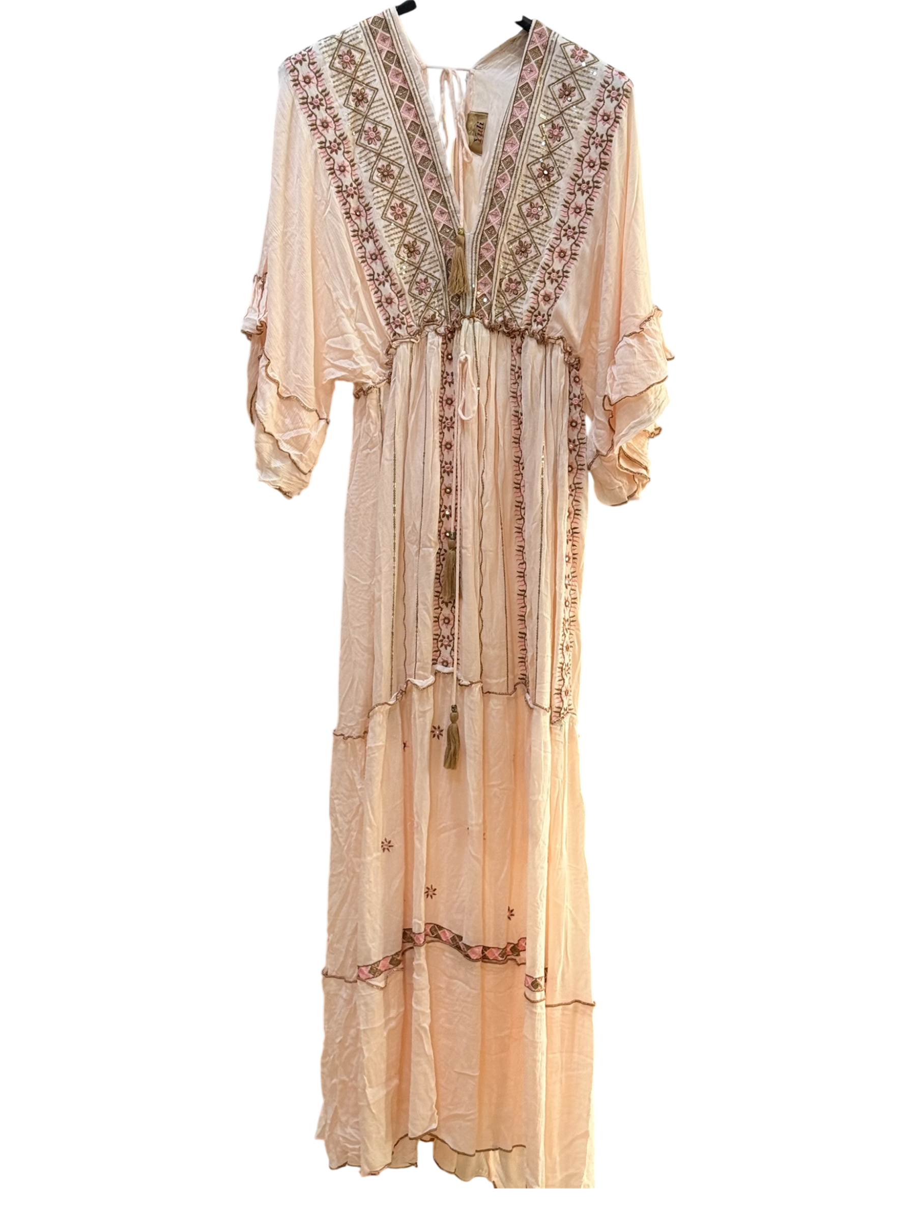 Vestido Indie Rosa con Detalles y Ajustable (Talla 36–44) - La Pampa Triana