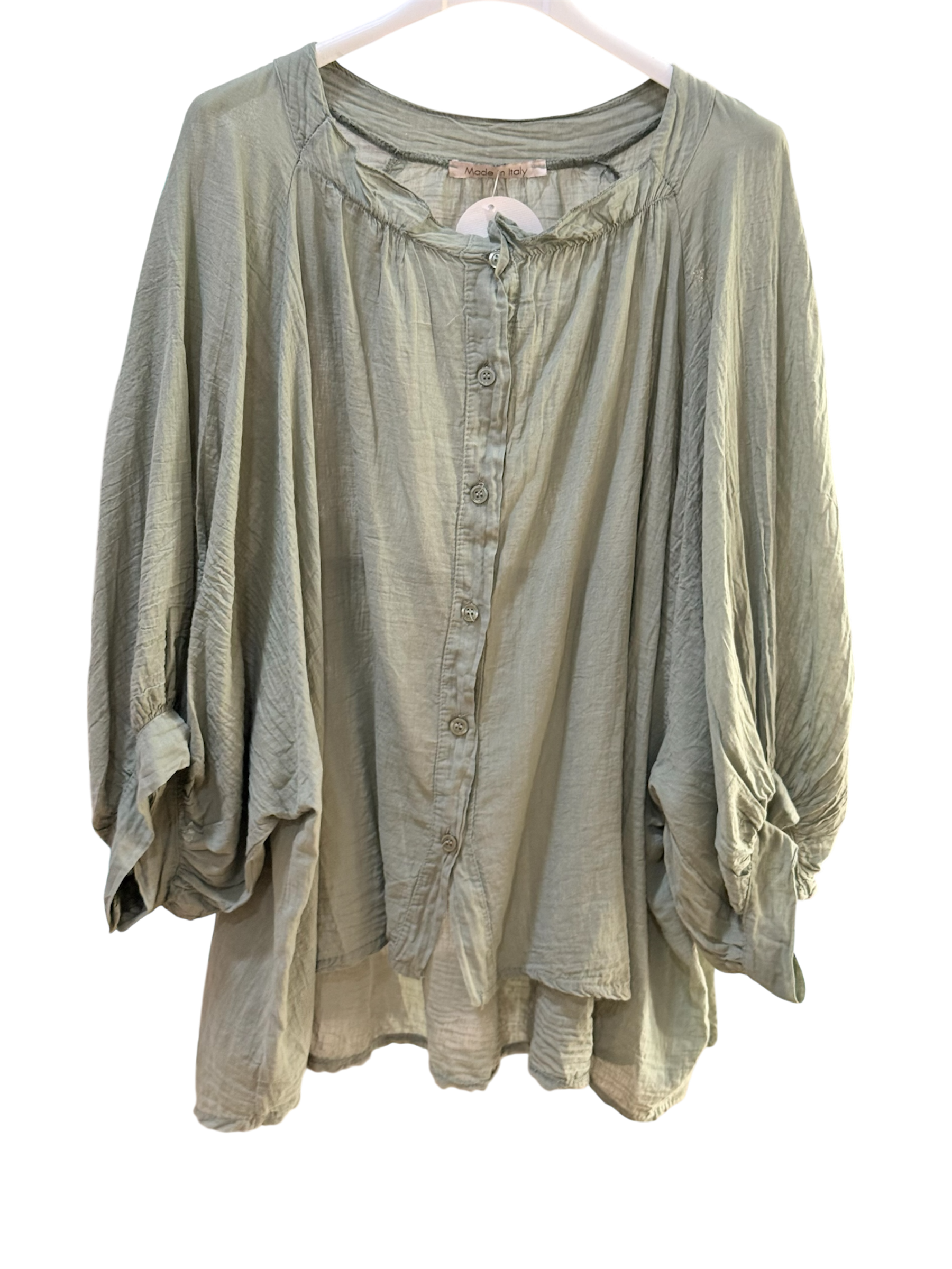 Blusa Oversize de Hilo de Algodón – Talla Única (36-42) - La Pampa Triana