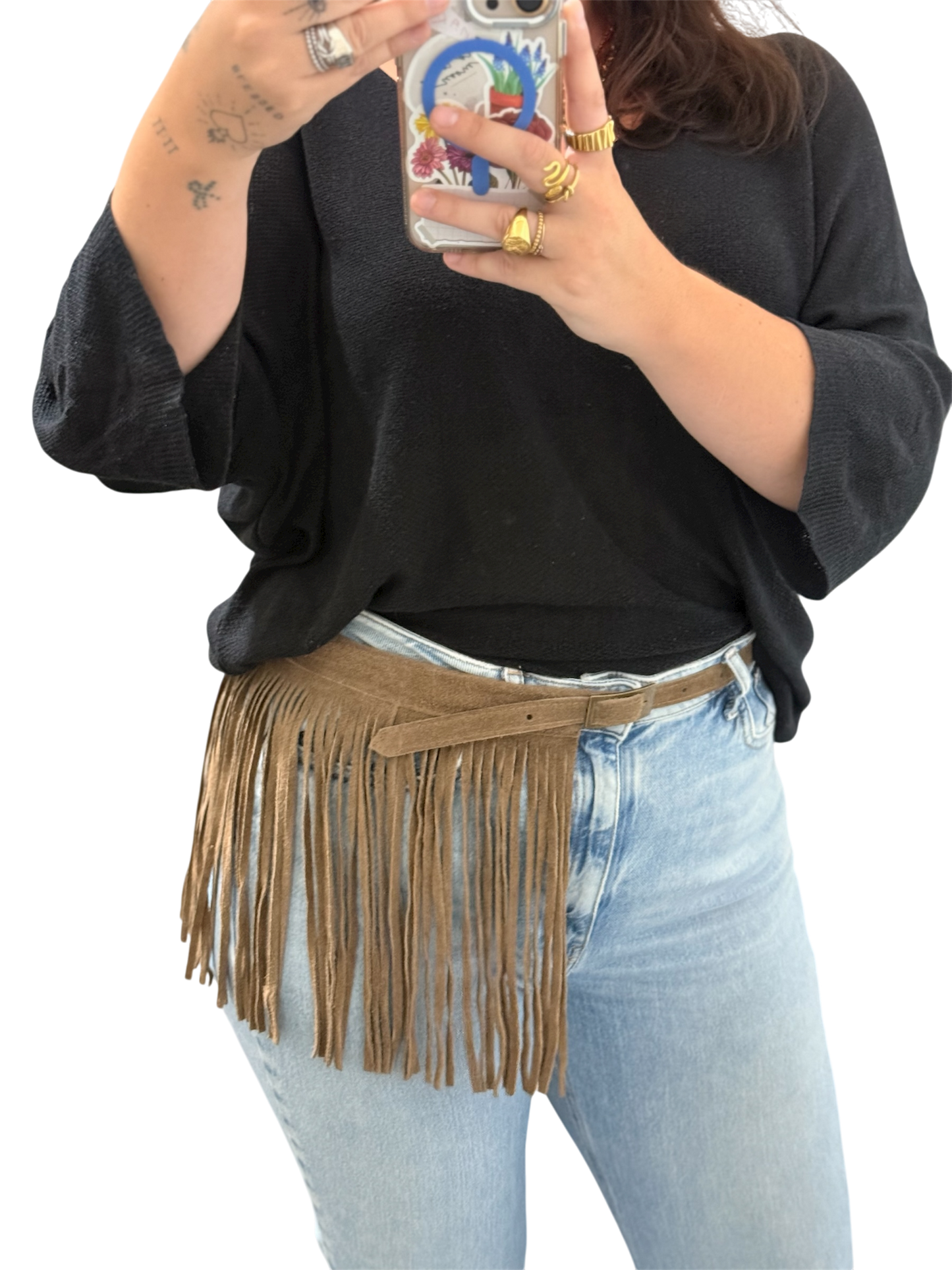 CINTURON PIEL FLECOS - La Pampa Triana